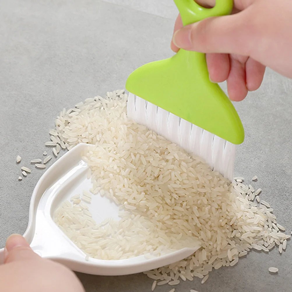 

2Sets Dust Removing Mini Broom Dustpan Set ABS Fiber Material Desktop Keyboard Bookshelf Cleaning Tools Cleaning Broom