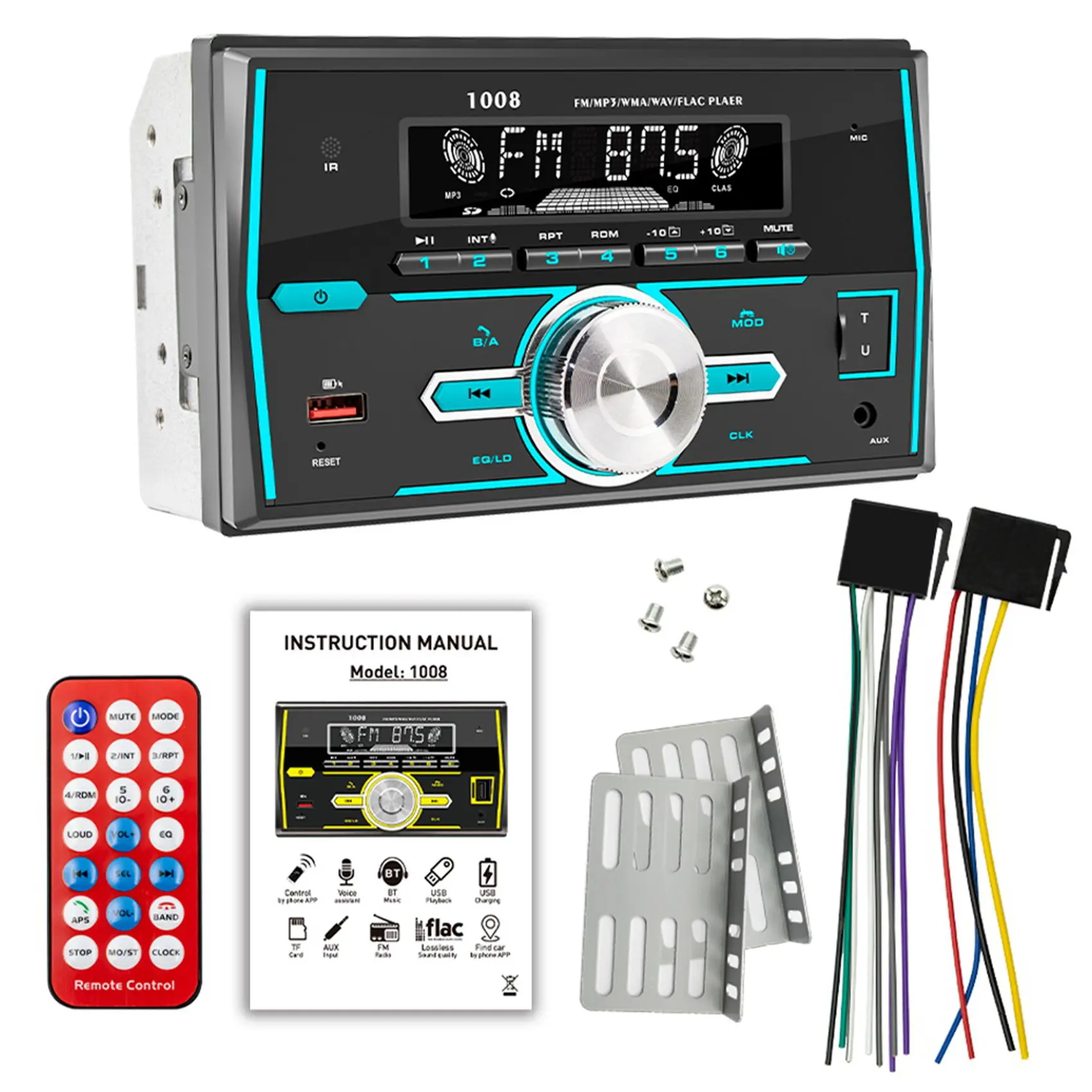 

2 Din Car Radios Car Stereo Bluetooth Automobiles MP3 Player Fit for Toyota KIA Ford VW Skoda