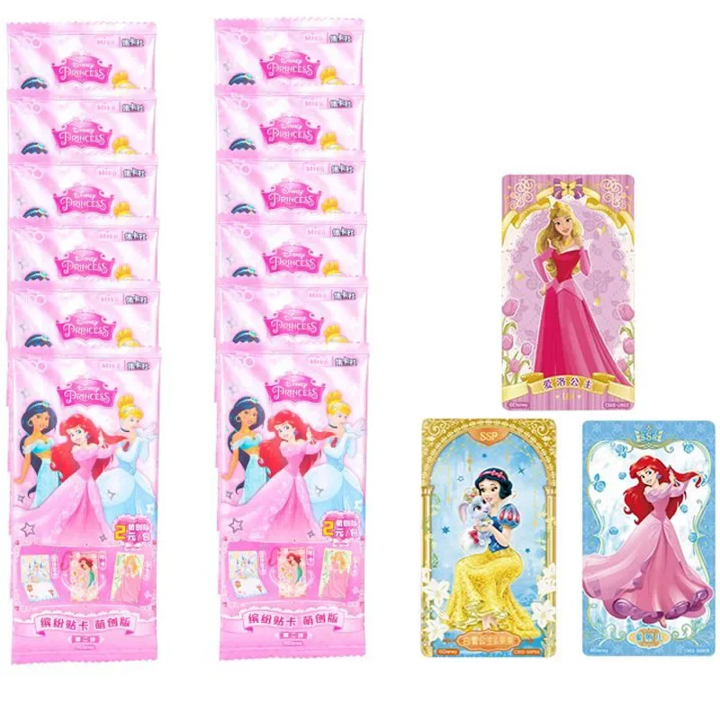 Card Fun Disney 100th Collection Cards New Snow White Cinderella Ariel Collectible Card Toys Paper Hobby Girls Birthday Gift