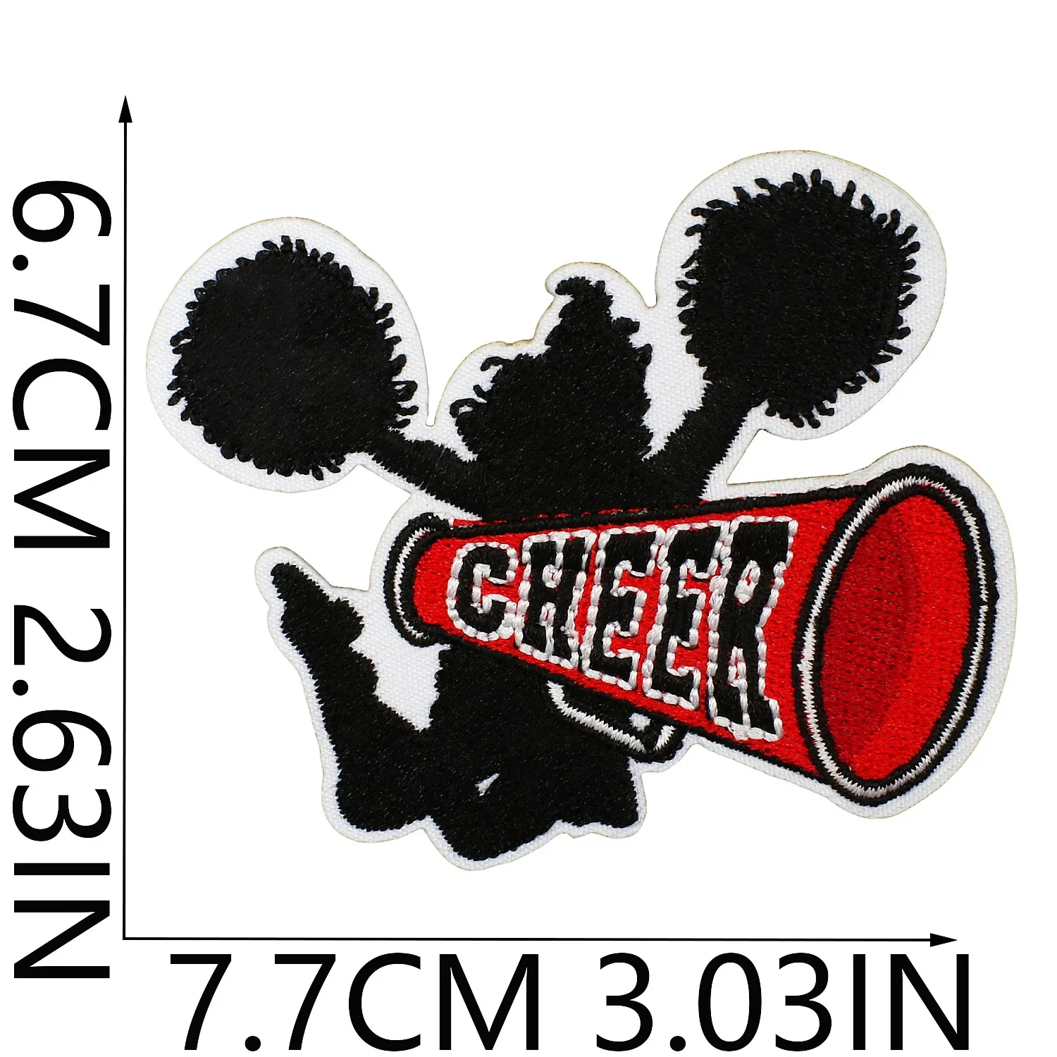 응원하세요 자수 1/10개 천 스티커 치어리더 컴퓨터 자수 라벨 옷 야외 장식 응원 격려