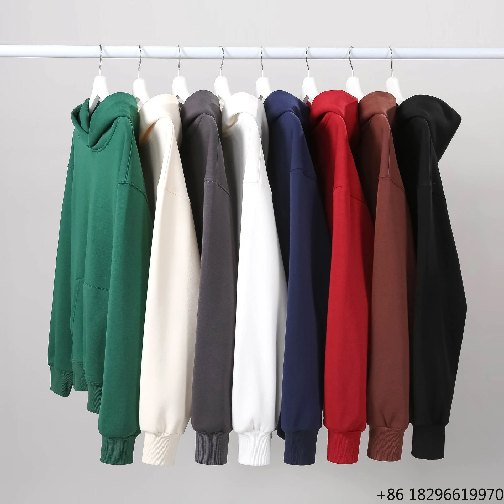 Men's Winter T-shirt Cotton Solid Color Hooded Sweatshirt Long Sleeves Heavy Knitted Loose Fit Anti-Shrink Fall/Winter Print