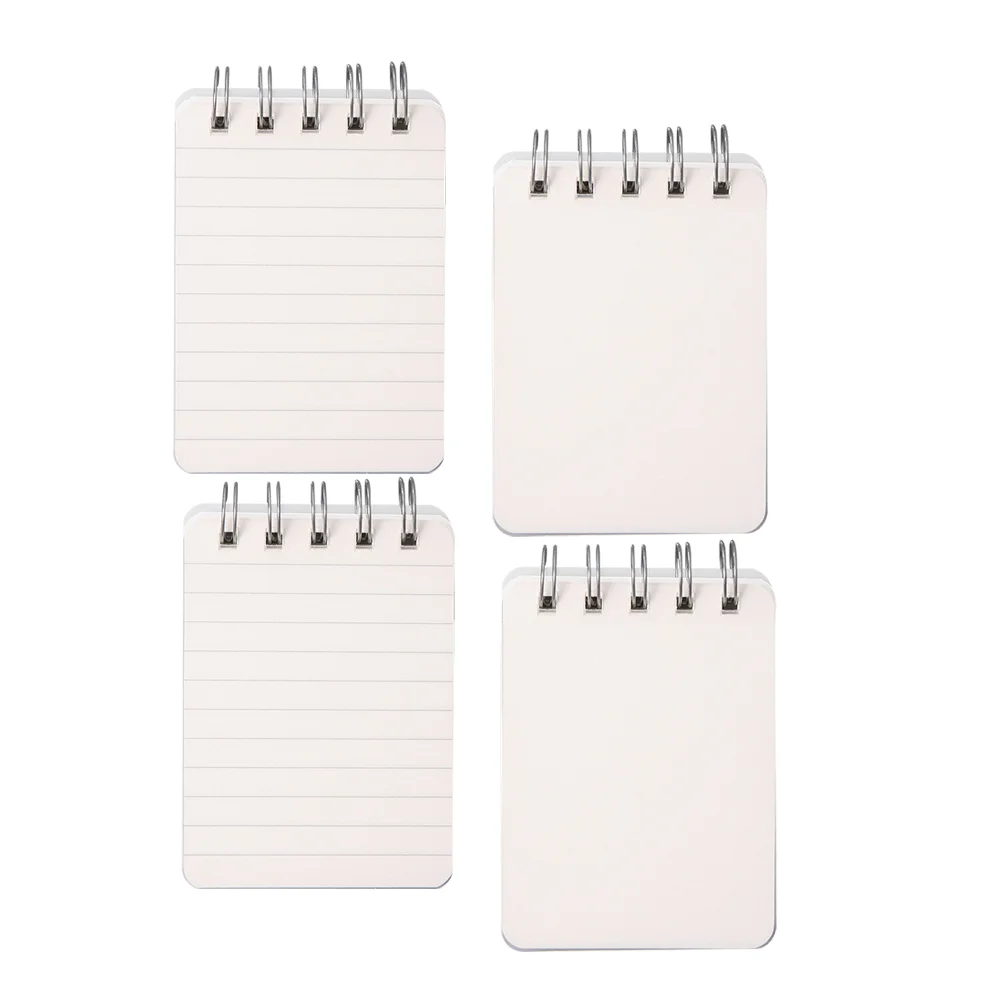 4 Uds Mini cuaderno cuaderno pequeño Bloc de notas de oficina en la vuelta libretas en espiral hierro