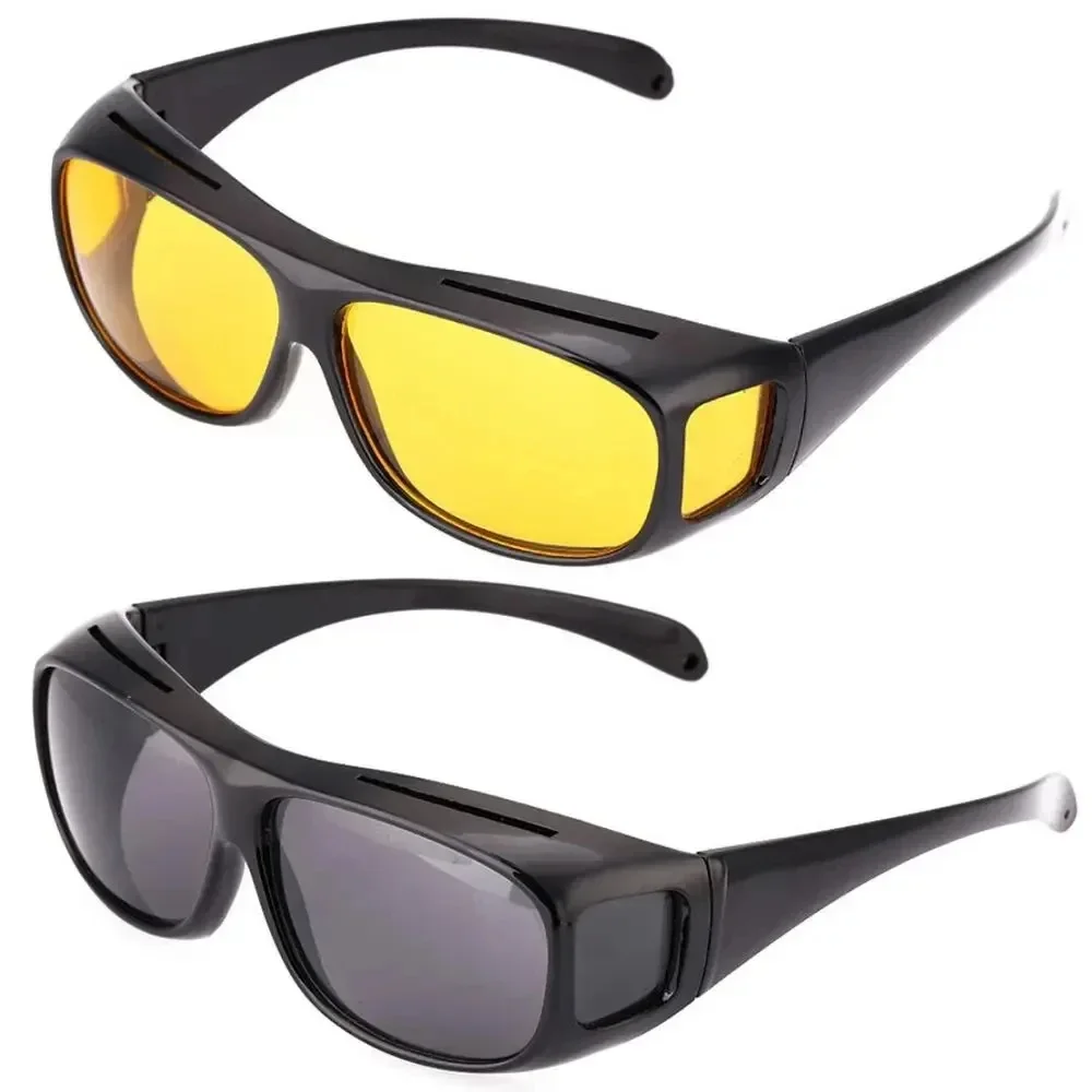 Óculos de Visão Noturna Unissex para Dirigir, Compatíveis com Óculos de Prescrição, Lentes Amarelas Antirreflexo, Óculos de Sol para Motoristas