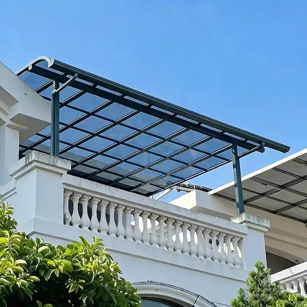 

Aluminum Frame Polycarbonate Patio Awning Waterproof Outdoor Balcony Cover Weather Resistant Canopy for Deck Porch & Garden