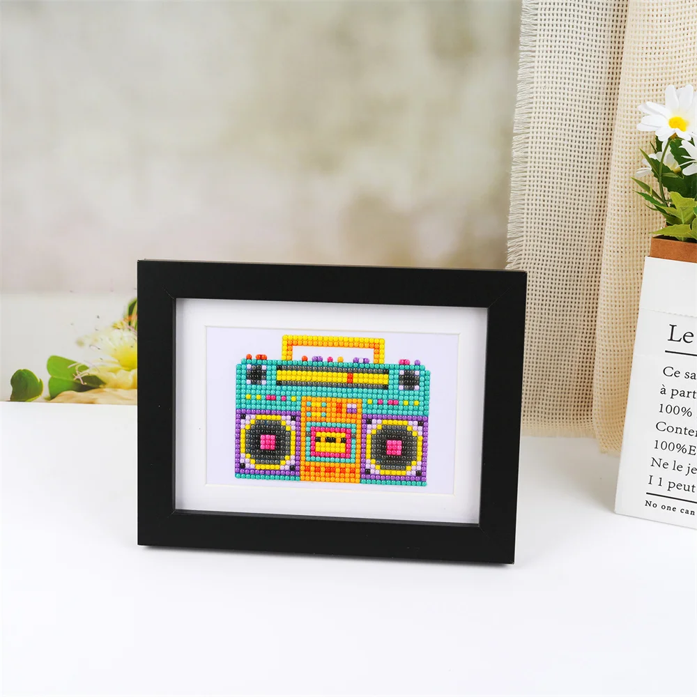 Momoart DIY Diamond Mosaic Birthday Cartoon Child Gift Craft Kit Full Round Drill Painting Picture Of Rhinestones Handmade Hobby