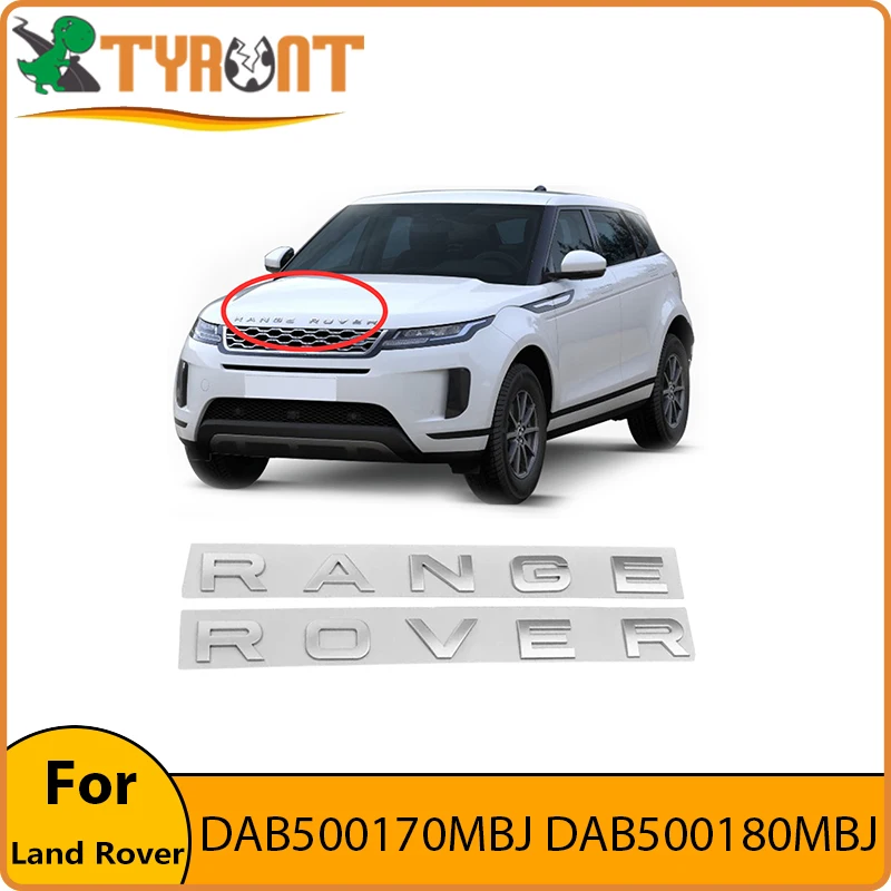 

TYRNT Car Styling Sticker Front Engine Badge Letters Decal For Land Rover Range Rover Sport 2005-2013 #DAB500170MBJ DAB500180MBJ