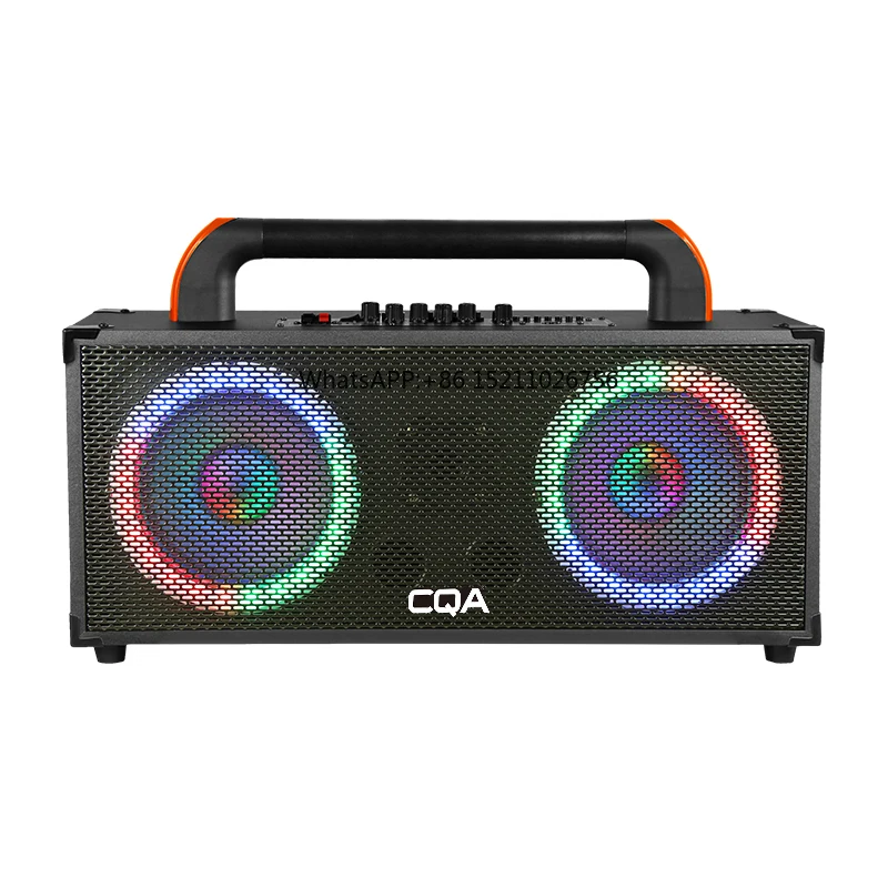 

Big Bass Sound 60W Booming Portable Dual 6.5" Powerful Speakers,Outdoor Boombox Speakers with Disco Party LED Light