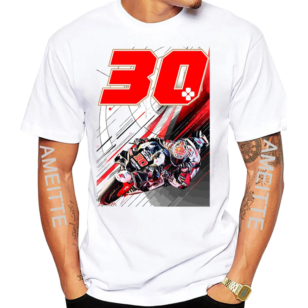 Takaaki Nakagami 30 GP Race Japan Rider Legend T-Shirt New Men Short Sleeve Boy Casual Tees Ride Motorcycle Sport White Tops