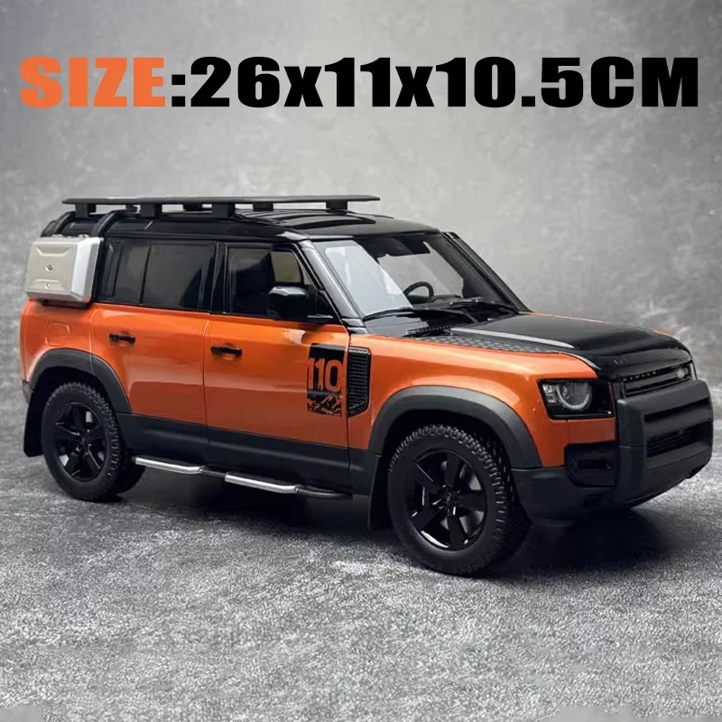 Almost Real 1/18 Land Rover Defender 110 2020 Orange Black Limit Alloy Toy Motor Vehicle Diecast Metal Model Gifts