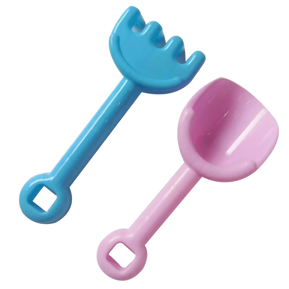 Juego de rastrillo con pala para dragado de arena para playa, plástico duradero, seguro para niños, pequeño, ligero, regalo creativo, juego de playa, 1 Juego