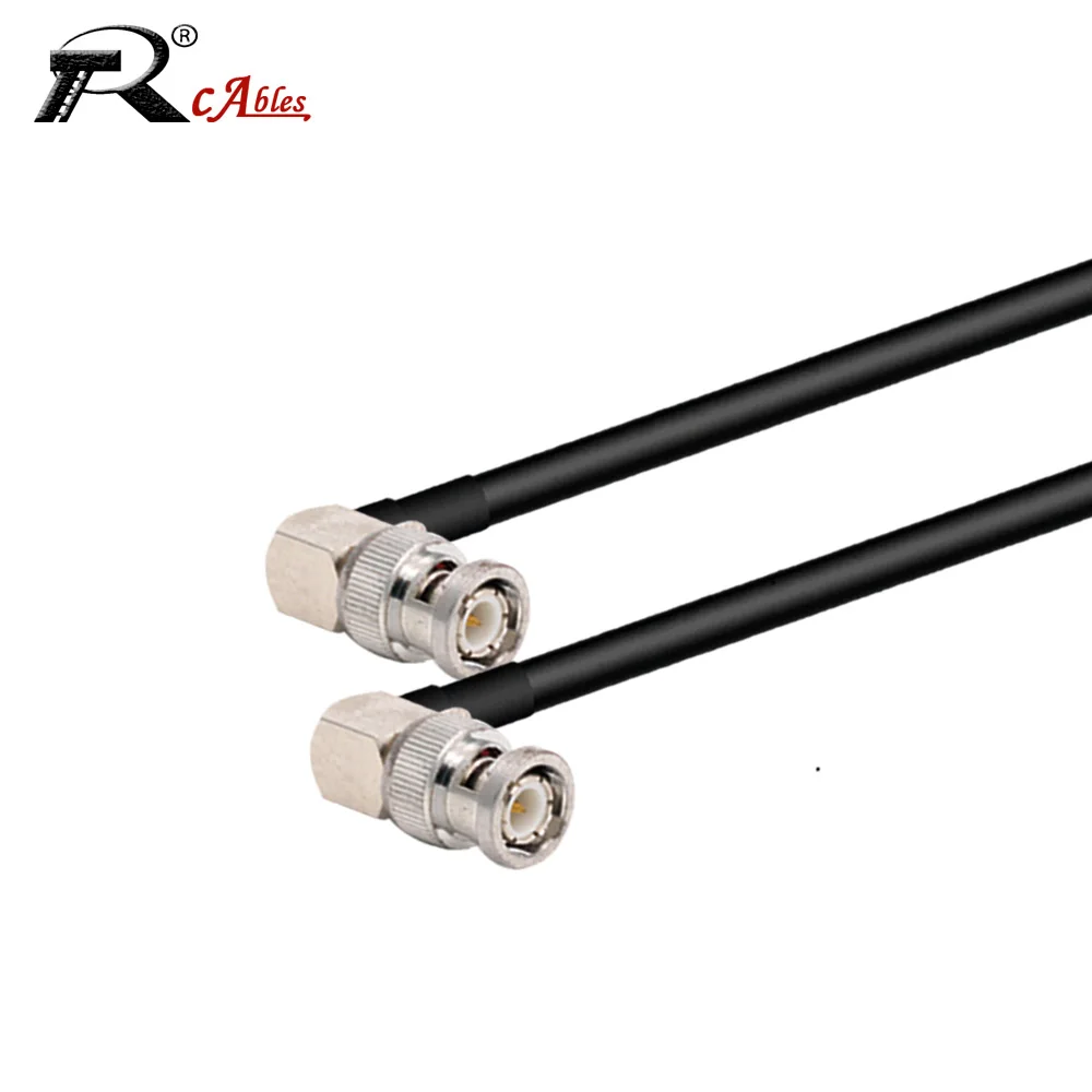 

Connector BNC Male 90Degree to BNC Male Right Angle RF Coaxial RG58 Cable for Wireless Microphone Receivers Radio Scanners