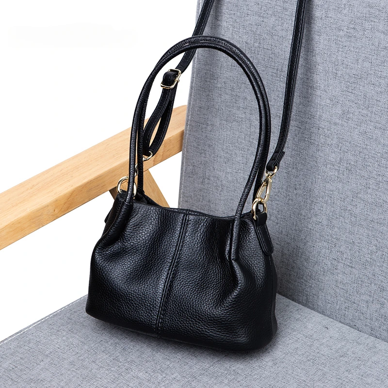 Genuine Leather Luxury Handbag Cow Leather Designer Tote Bag Brand High Quality Garden Party Women Shoulder Bag Shawl Strap