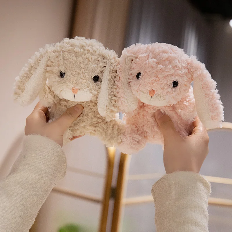 Lapins en peluche réalistes pour enfants, animaux en peluche, poupées câlins pour bébé, jouets en peluche, décor de chambre Kawaii, cadeau de Noël et d'anniversaire