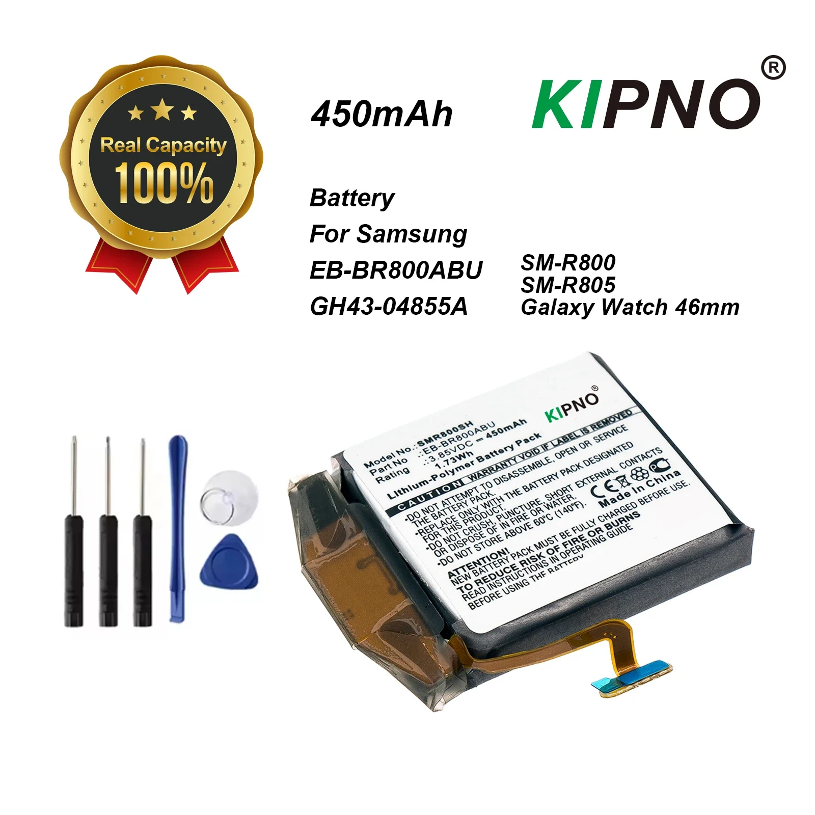 

Replacement Battery For Samsung EB-BR800ABU GH43-04855A SM-R800 SM-R805 Galaxy Watch 46mm