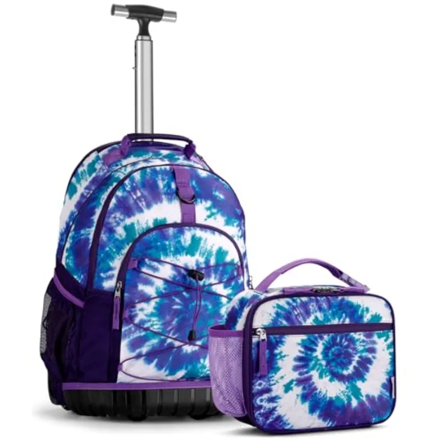 

Rolling Backpack for Girls, 18 Inch Roller Backpack for Middle School Bookbag with Wheels for Teen Girl, Rolling Backpacks for