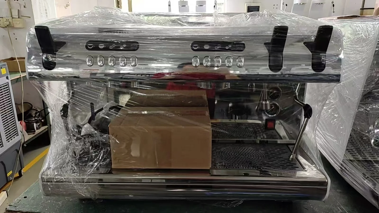 Semi-Automatic 2 Group Espresso Machine MX-2 Commercial Coffee Maker with 14L Copper Boiler 3000W Milky White