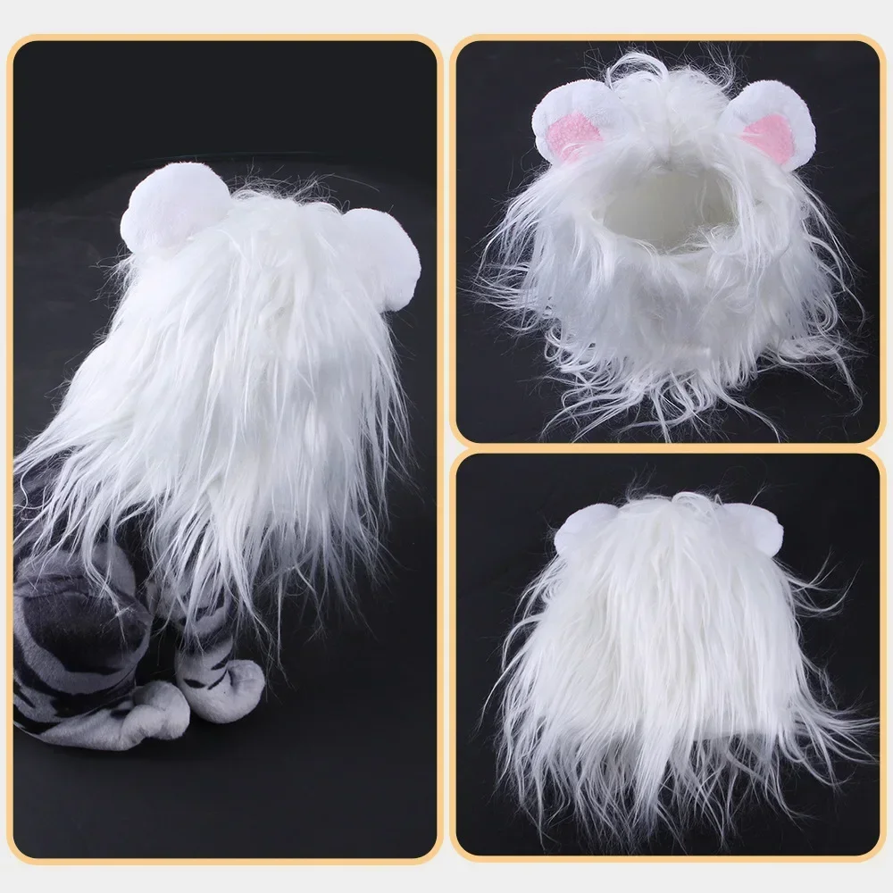 Lion/Cat Headgear Halloween Party Pet Dog Cat Funny Dress Up Puppy Cat Costumes Cosplay Headgear Wig Hat Pet Products New