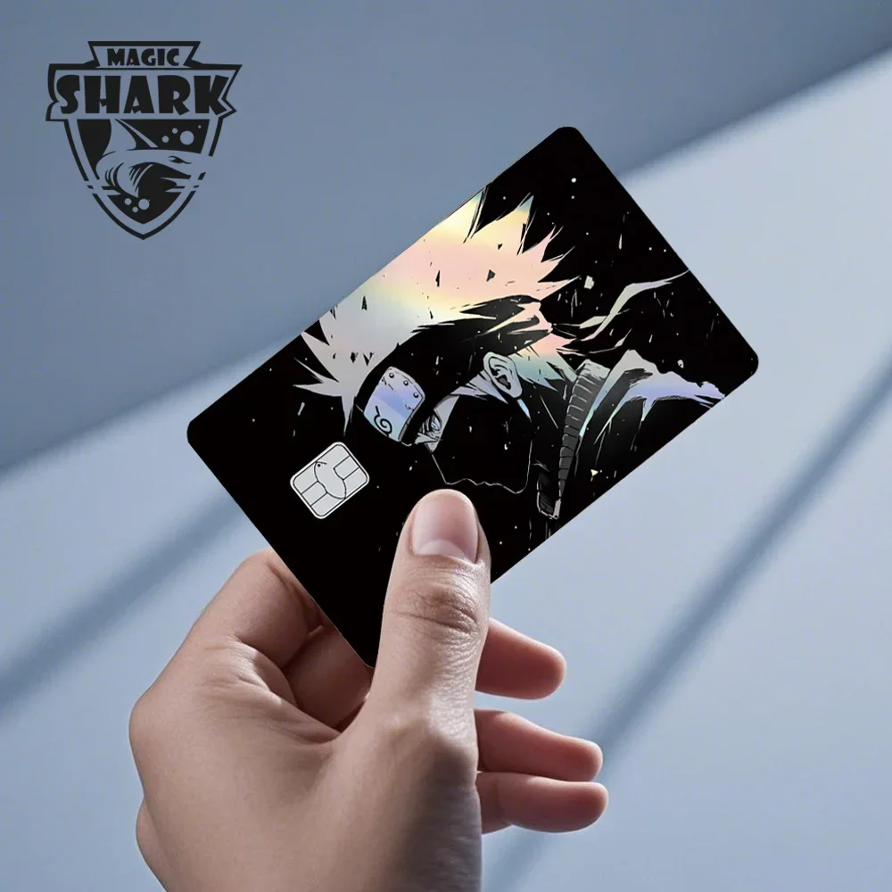 حار بيع أنيمي ساسوكي كاكاشي الليزر الثلاثية الأبعاد الخصم البنك بطاقة الائتمان فيلم غطاء الجلد ملصق