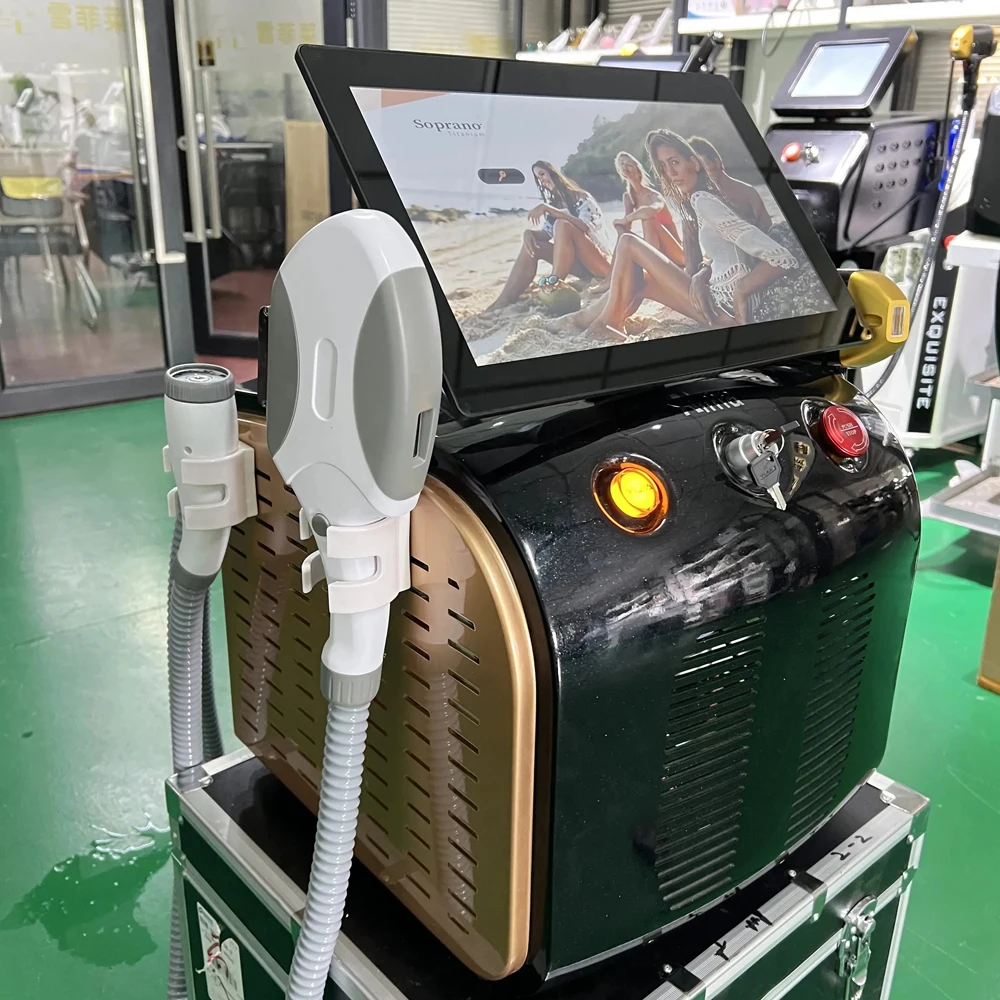 Newest Design Professional Portable 755nm 808nm 1064nm Diode Laser 3500w Permanent Hair Rem Machine
