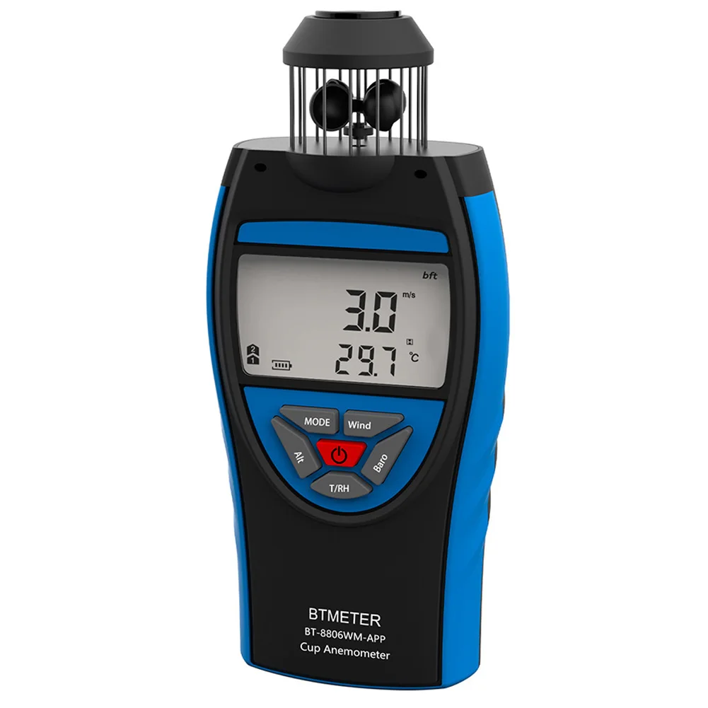 

Weather Testing Digital Wind Meter Accurate Wind Measurement Device For Hiking Bluetooth-compatible Anemometer