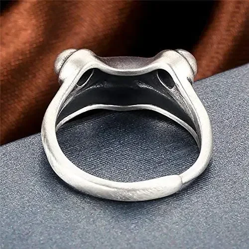 Anelli aperti rana per donna uomo coppie Vintage Cute Animal Finger Ring argento Fashion Party Jewelry Gifts