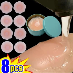 Women Self-adhesive Breast Patch Invisible Skin Color Silicone Reusable Nipple Cover Stickers Strapless Backless Nipple Cover