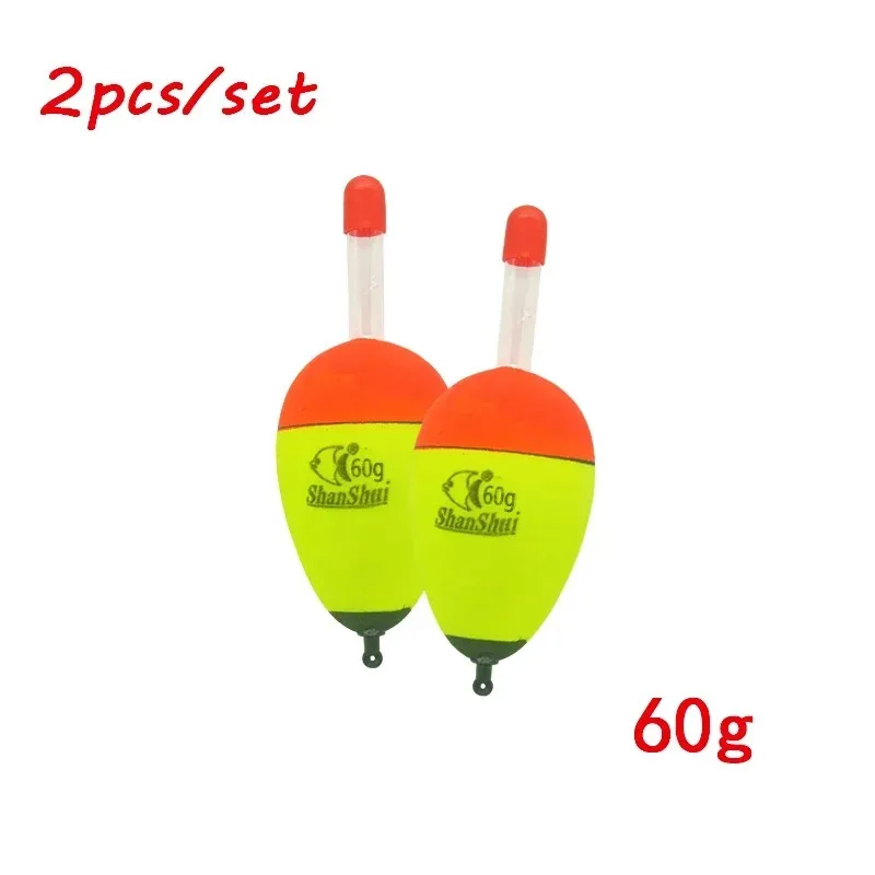 2/10 Stuks Eva Lichtgevende Vissen Nachtvlotter Licht Stok Schuim Plastic Bobber Zee Rots Vissen Opvallende Drijft vissen Accessoires