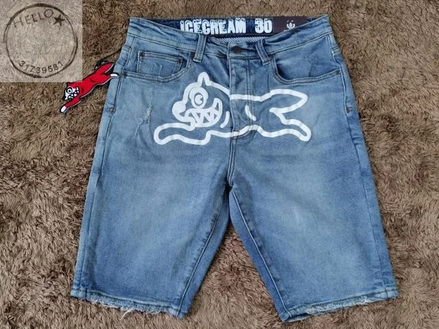 

Молодежные джинсовые шорты с принтом, облегающие, с эластичным поясом, из выстиранного денима, длиной 5 дюймов, из хлопка, эластичные, повседневные, модные, городские