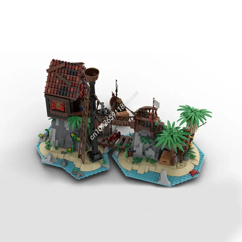 Set di Costruzioni Pirata 6270 Isola Proibita, 1383 Pezzi, Modello Modulare MOC, Mattoncini Impilabili, Giocattoli Creativi, Regalo Educativo per Bambini