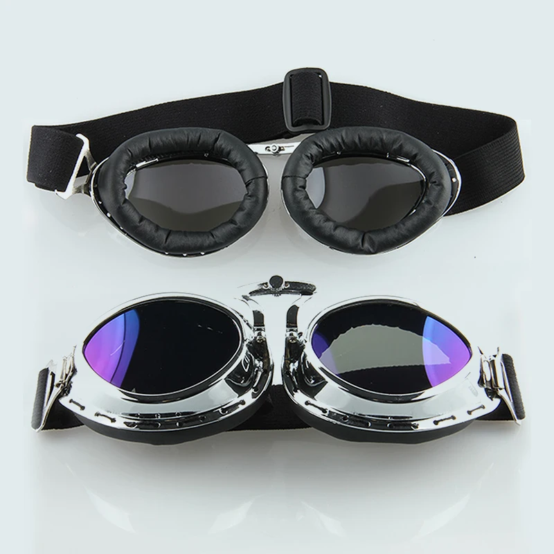 Gafas de esquí Retro Piolt para motocicleta, gafas transparentes Steampunk para Harley ATV Dirt Bike, gafas de sol para montar