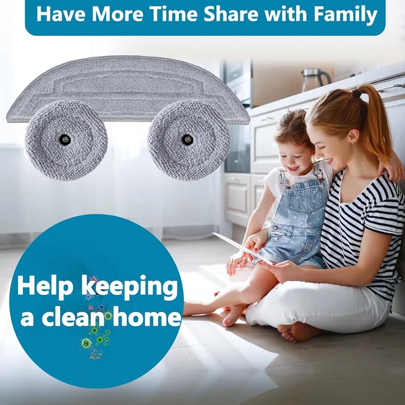 Mop Cloth Pads Replacement For Roborock Saros 10 / G30 Robot Vacuum Cleaner Reusable Washable Mopping Pad Accessories