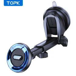 TOPK Dashboard Magnetic Phone Holder for Car, Compatible with MagSafe Car Mount, Windshield Magnetic Car Mount, Car Accessories