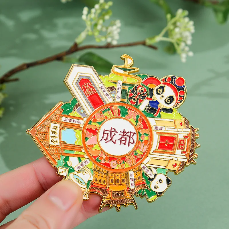 Refrigerator Magnet Travel Souvenir Sticker Beijing Chengdu Hangzhou Chongqing Changsha Tianjin  Chinese Style Travel Gifts