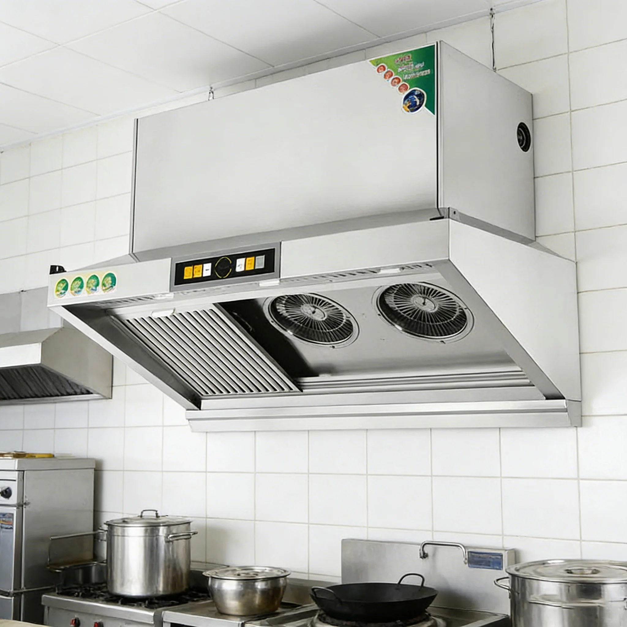 Commercial Electric Ventless Range Hood Downdraft Under Cabinet Stainless Steel Low Noise for Hotel & Outdoor Use