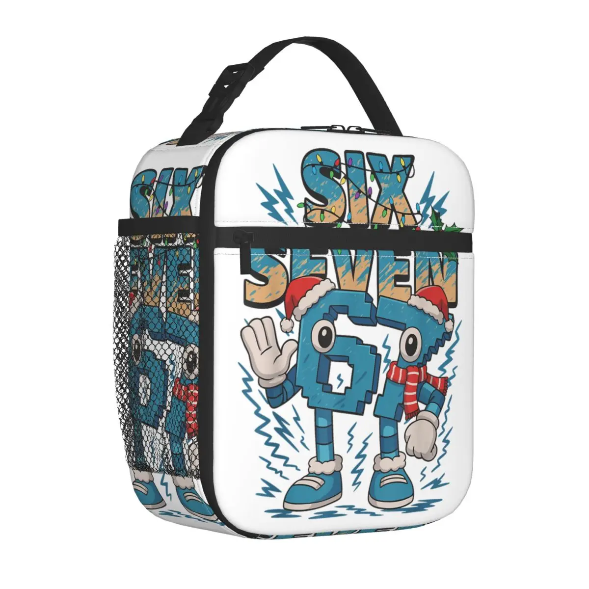 

Funny Kids Meme 67 Six Seven Italian Brainrot Christmas Thermal Insulated Lunch Bag Portable Bento Box Cooler Thermal Food Box