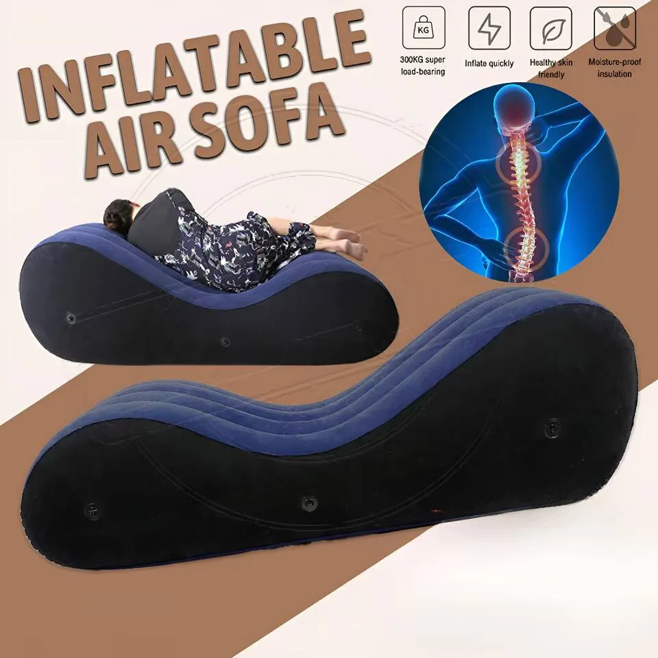 Multifunctional Inflatable Sofa Yoga Chaise Lounge Relax Chair Portable Magic Cushion Ramp Body Pillow S-shaped Labor-saving