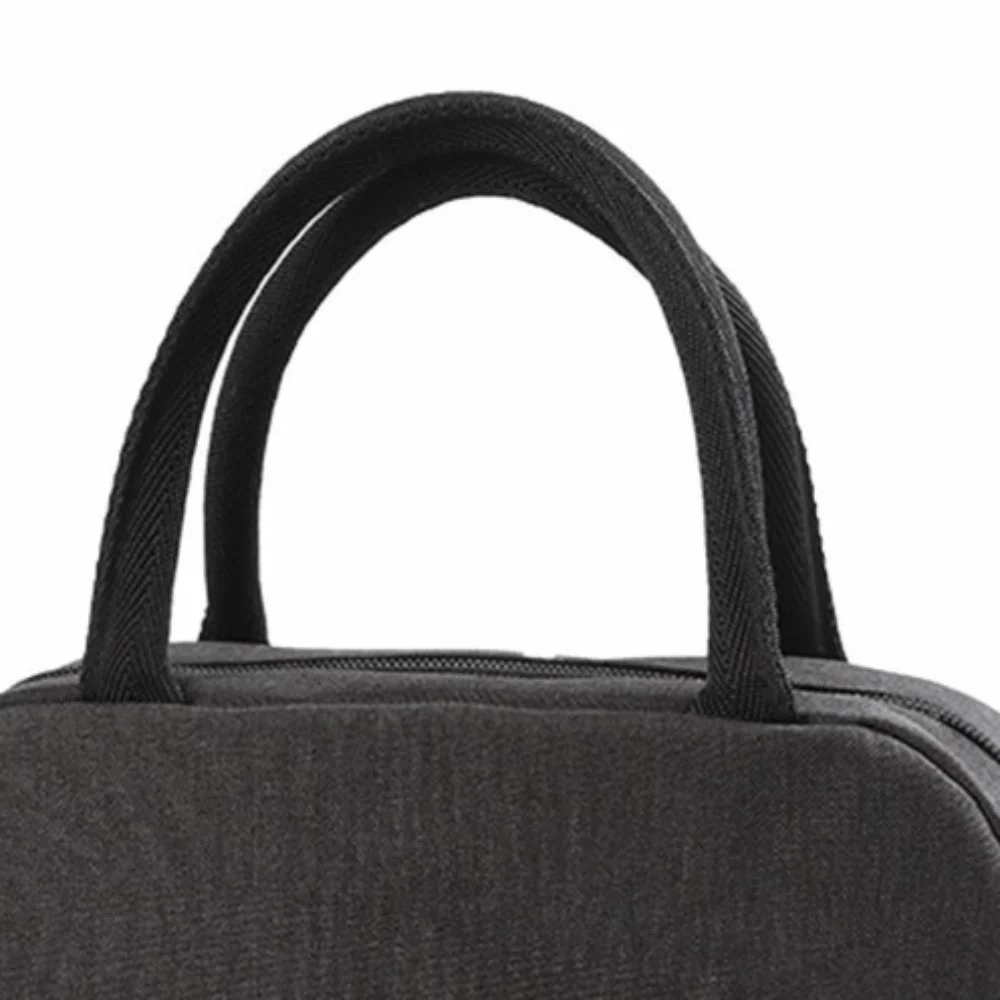 2pcs Fashion Oxford Cloth Insulated Lunch Bag Double Long Handle Portable Lunch Bag Thermal Cooler Bag Outdoor Use
