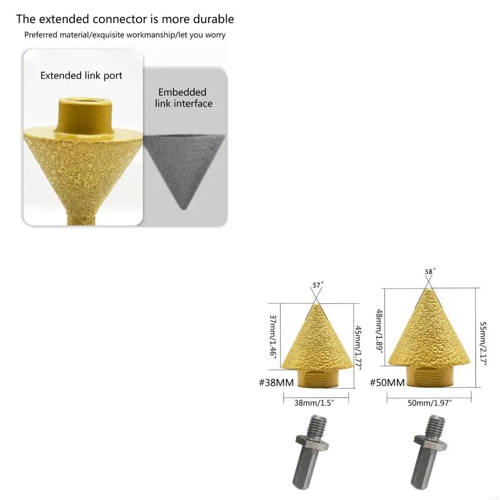 Diamond Chamfer Finger Bit Diamond Cone Milling Bit Round Beveling Diamond L4MF