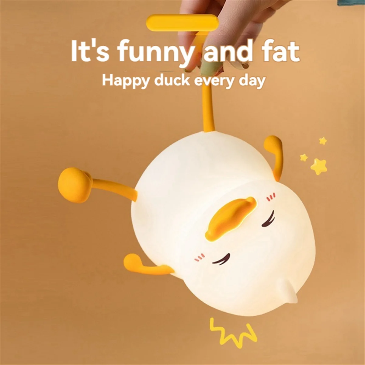 

A62K ночник с зарядкой через USB, держатель для мобильного телефона, светильник для спальни, прикроватный светильник для сна, толстая утка, ночник