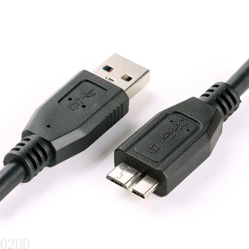 

02DD 30CM Black Mini Portable USB Male A To Micro B Data Cable Cord Wire