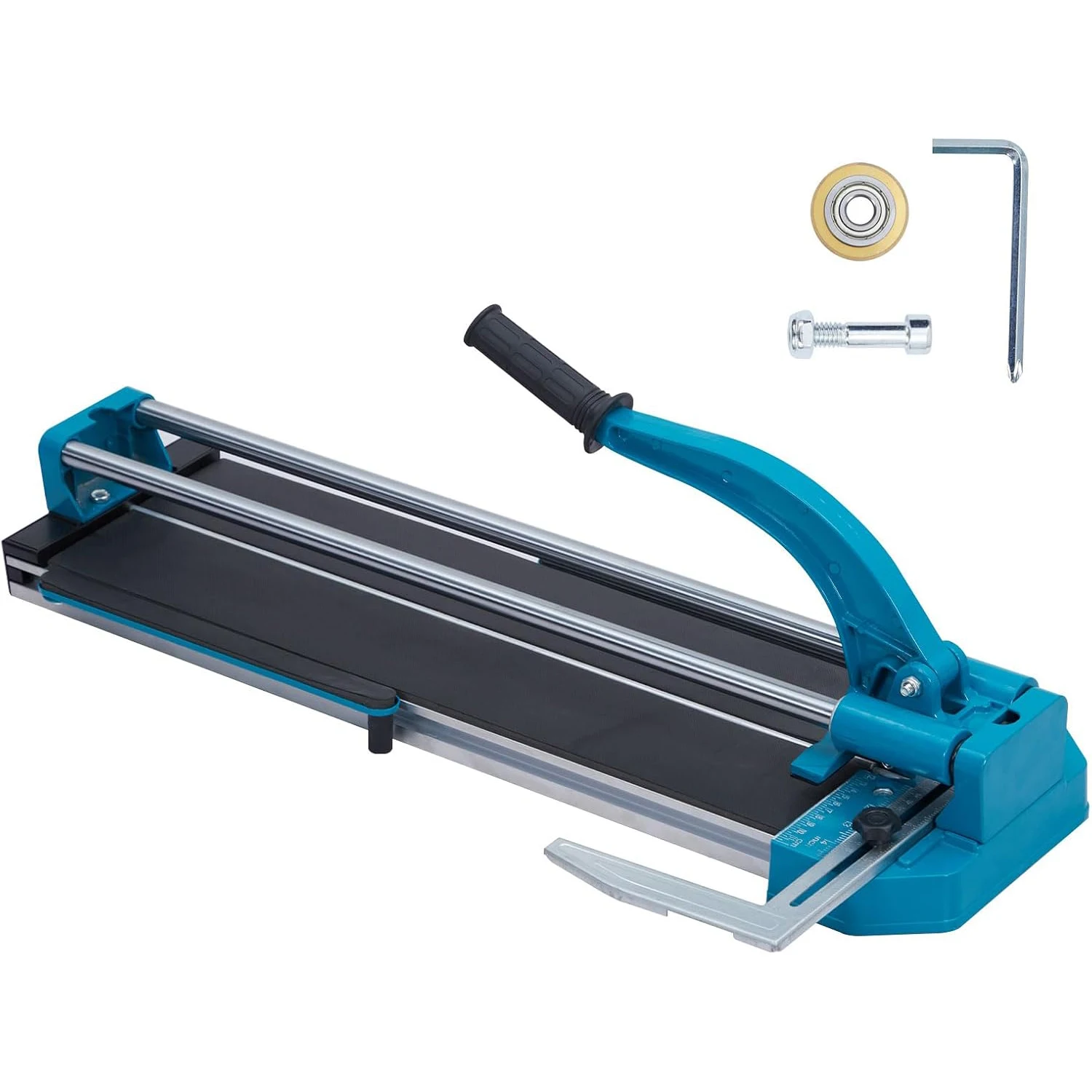 

Профессиональный ручной плиткорез 24 дюйма 48 дюймов, одинарная направляющая с двойными кронштейнами для крышки 3-5 дюймов, включает лазерную направляющую для резки