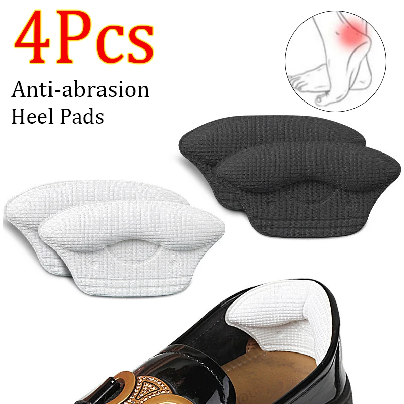 4pcs Heel Stickers Pain Relief High Heel Pads Protectors Insoles Patch Sport Shoes Adjust Size Antiwear Feet Pads Cushion Insert