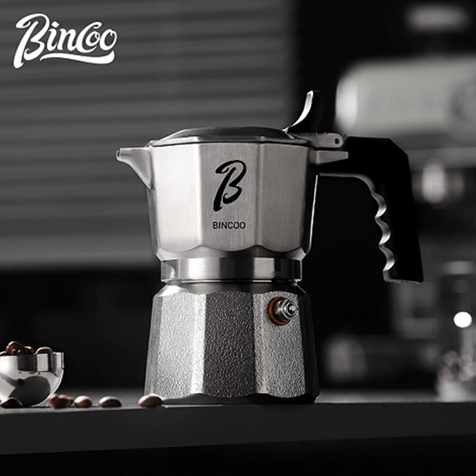 

Bincoo Three valve Moka Pot 316 stainless steel body Coffee Mocha Pot Household Italian Espresso Coffee Pot Barista Accessories