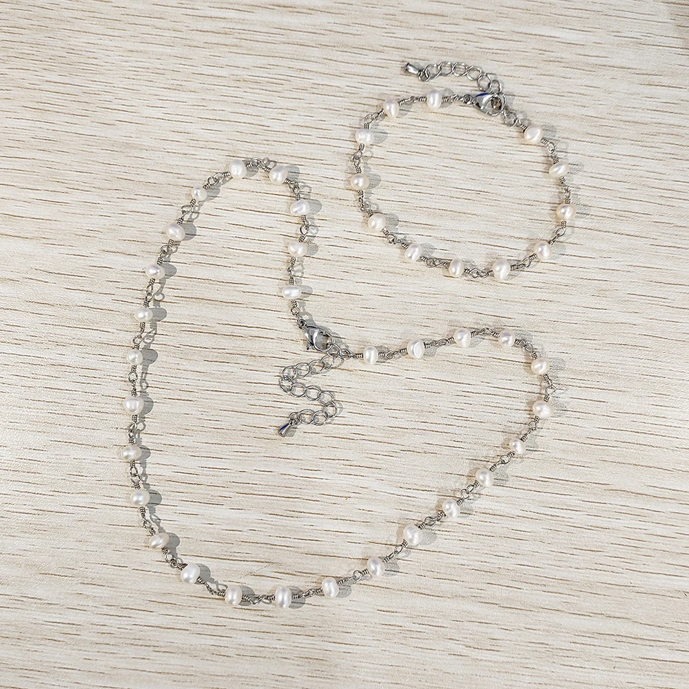 Women\'s High Quality Jewelry Exquisite Gift Lovely Creative Charm 18k Gold Plated Hand Twisted Natural Freshwater Pearl Necklace