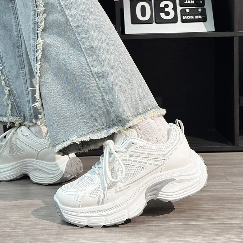 

Thick-soled, Color-blocked, Fashionable, Versatile, Comfortable, Anti-slip, Breathable, Sporty and Casual Women's Single Shoes