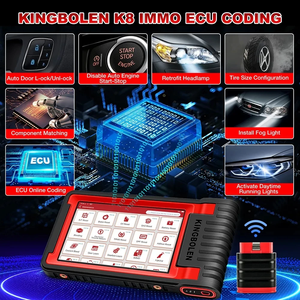 Kingbolen K8 IMMO Key Matching Programming All Systems ECU Coding Bi-Directional Test Car Diagnositic Tool X431 IMMO X431 XPROG3