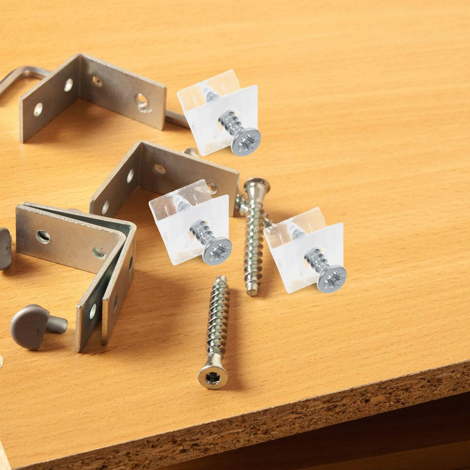 

50pcs Plastic Back Panel Clip For Drawer Bottom Supports Cabinet Angle Code Bracket Furniture Wedge Fixing Mending Wedges