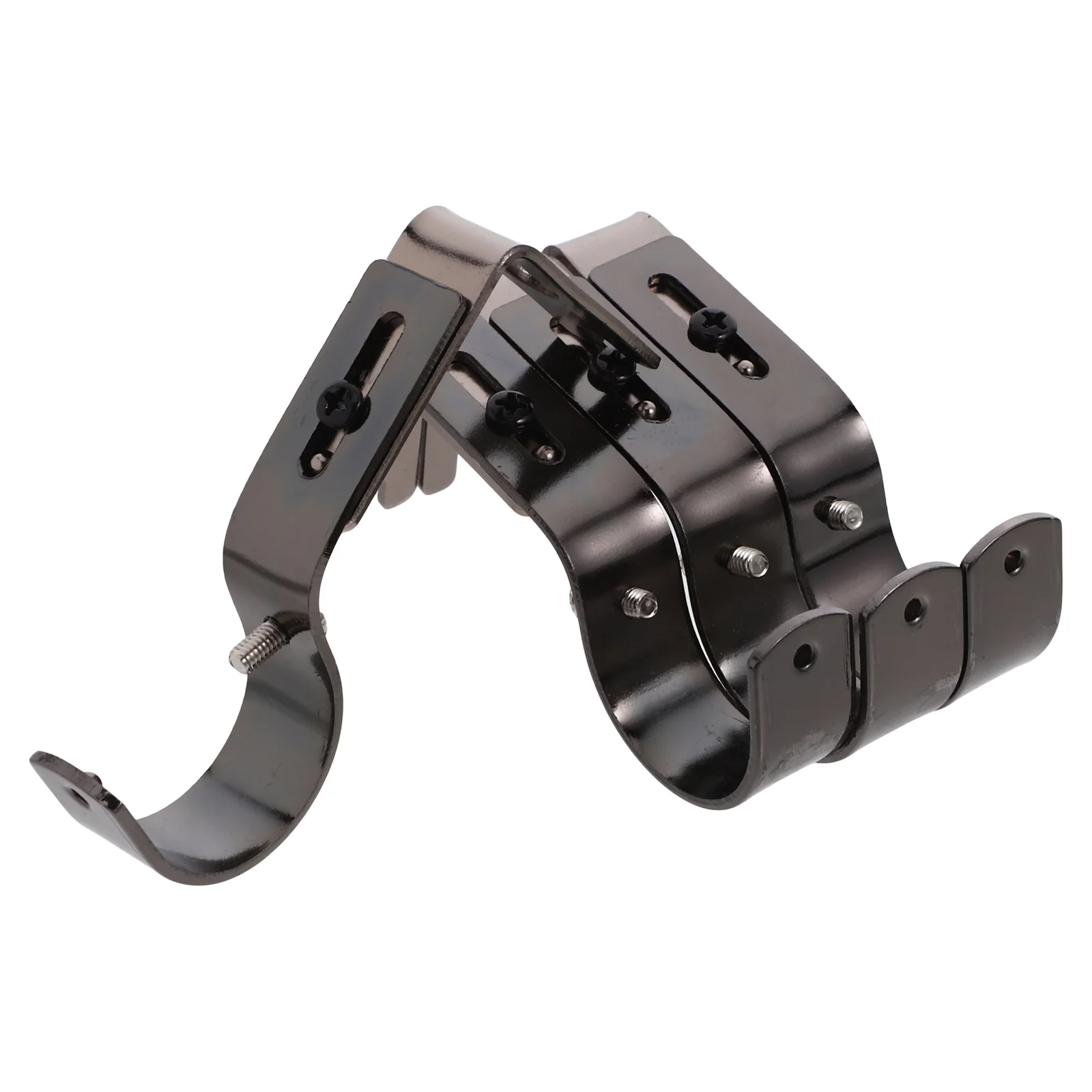 Curtain Rod Bracket Hooks Adjustable Valance Brackets Drapery Bar Holder Rail Racks Support Pole Wall