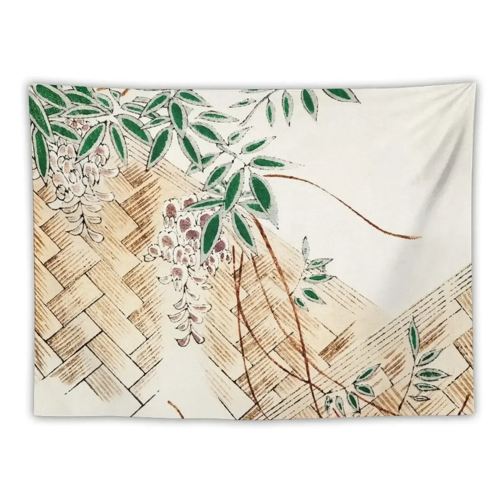 

Wisteria illustration -Watanabe Seitei - Japanese art Tapestry Room Decor Korean Style Decorations For Your Bedroom Tapestry