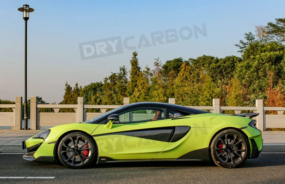 

Dry Carbon Fiber Side Skirts Door Bumper Lip Covers For McLaren 540C 570S 570GT Car Styling Body Kits Accessories